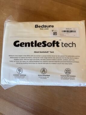Bedsure Gentlesoft Tech Cream Duvet Cover Shams King